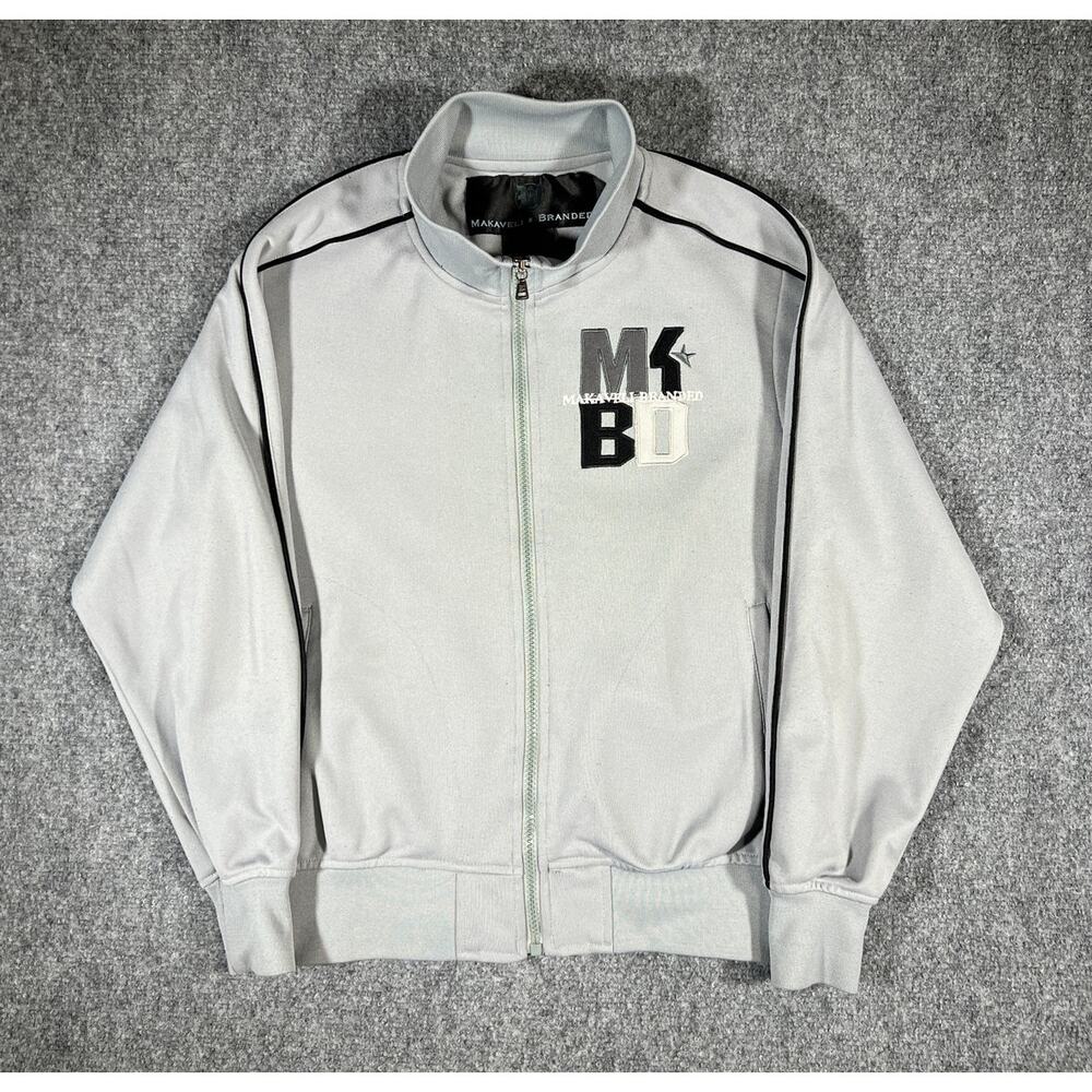 Vintage Makaveli Branded Tupac Track Jacket Gray Youth 14/16